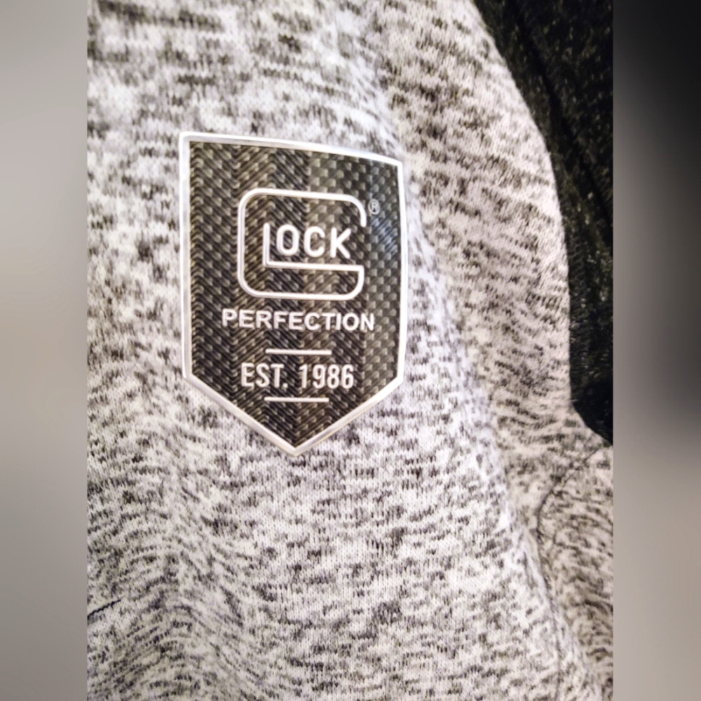 Glock 1/4 Zip Fleece Pullover Mens S Blk/Grey - Picture 9 of 11